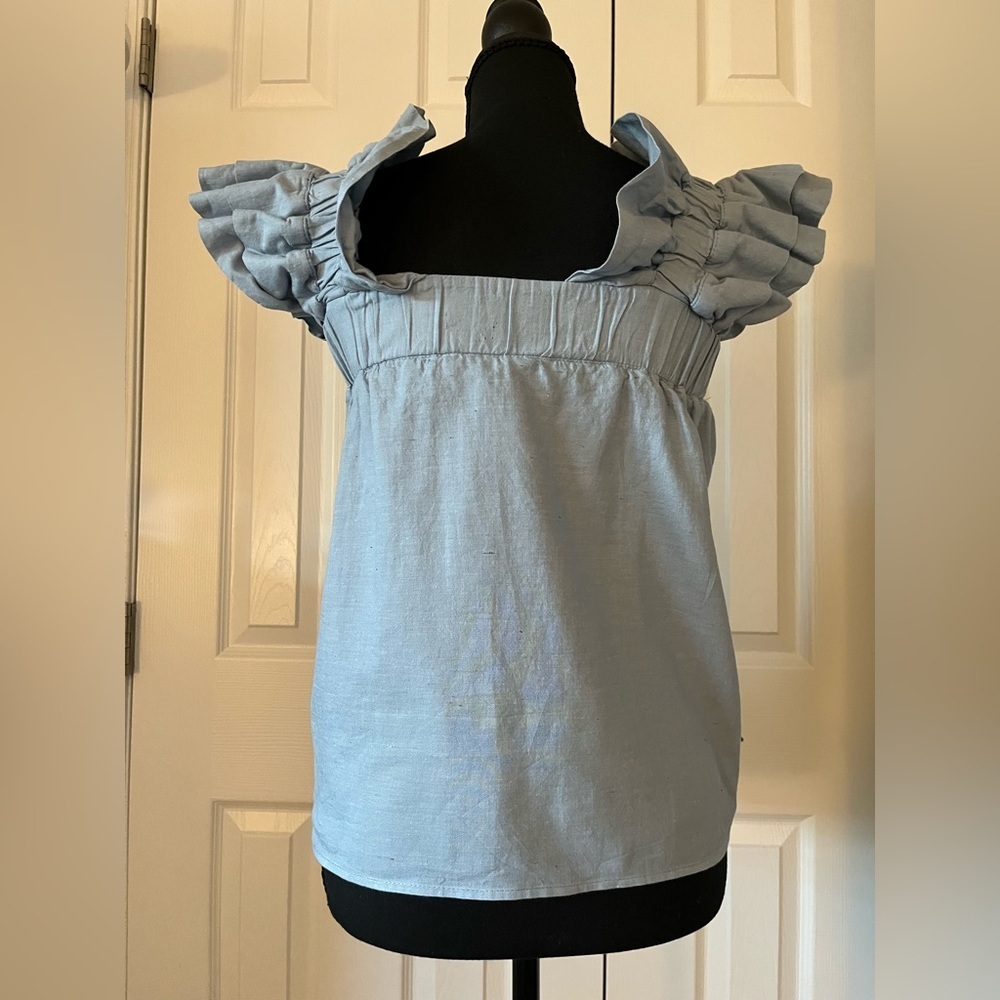 Inclán Studio Top Ruffle Sleeve XS - Picture 3 of 4